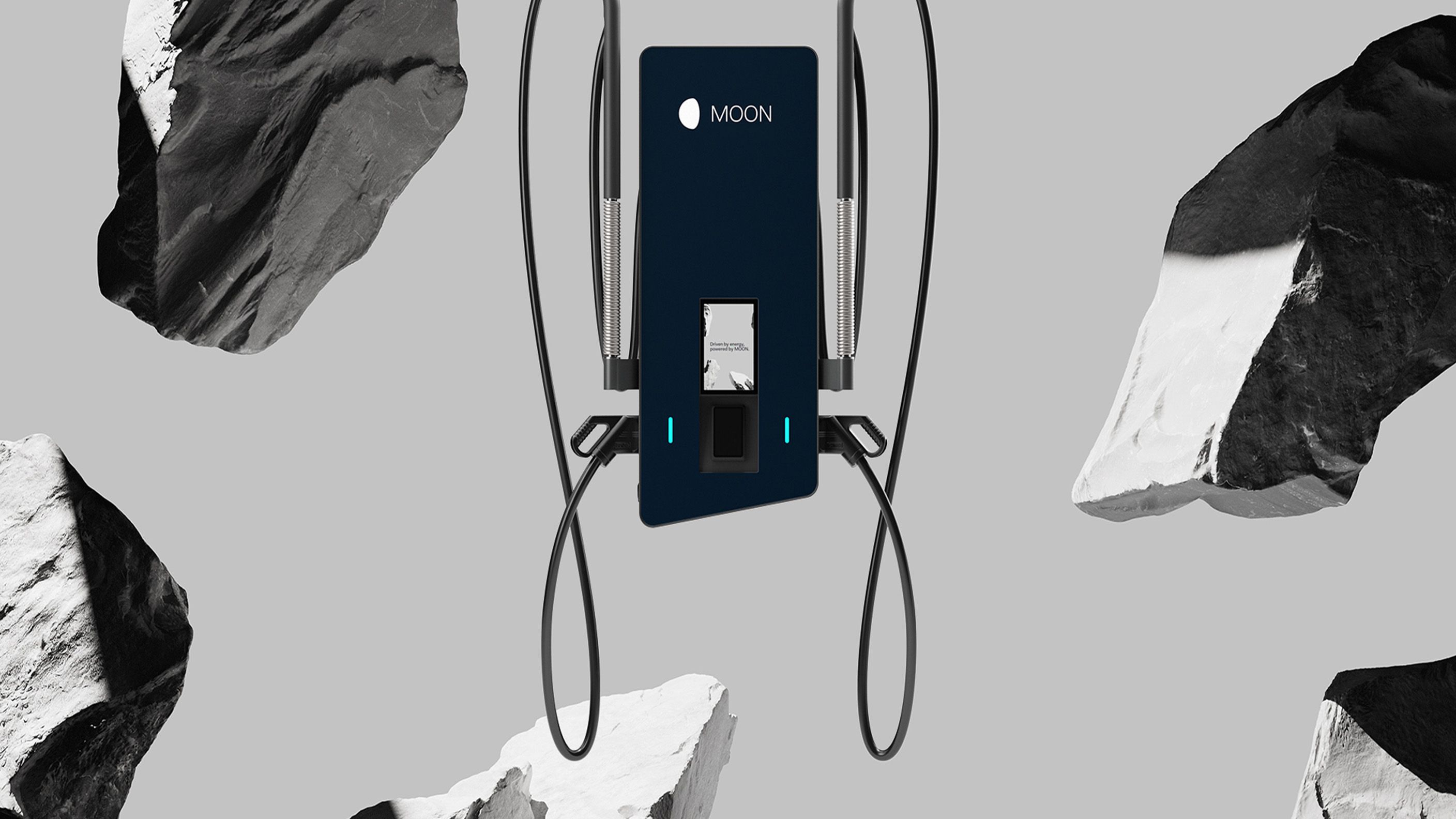 Wallbox between boulders